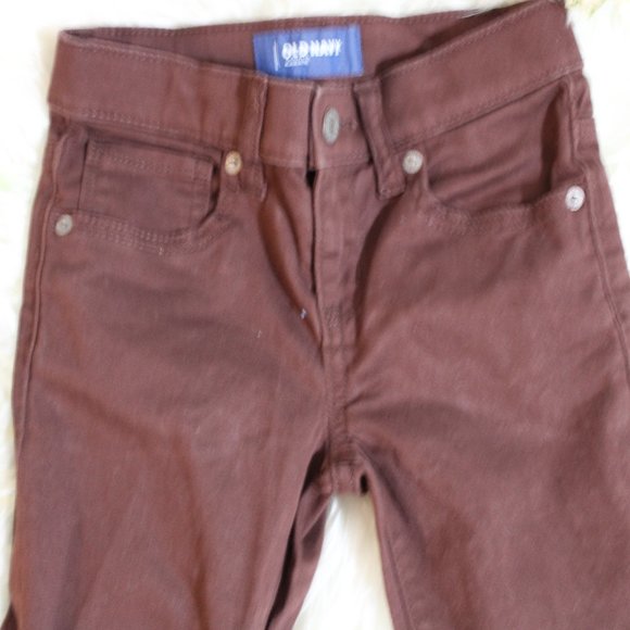Old Navy Boys Brown Denim Pants- Size 6 Regular - Picture 2 of 6